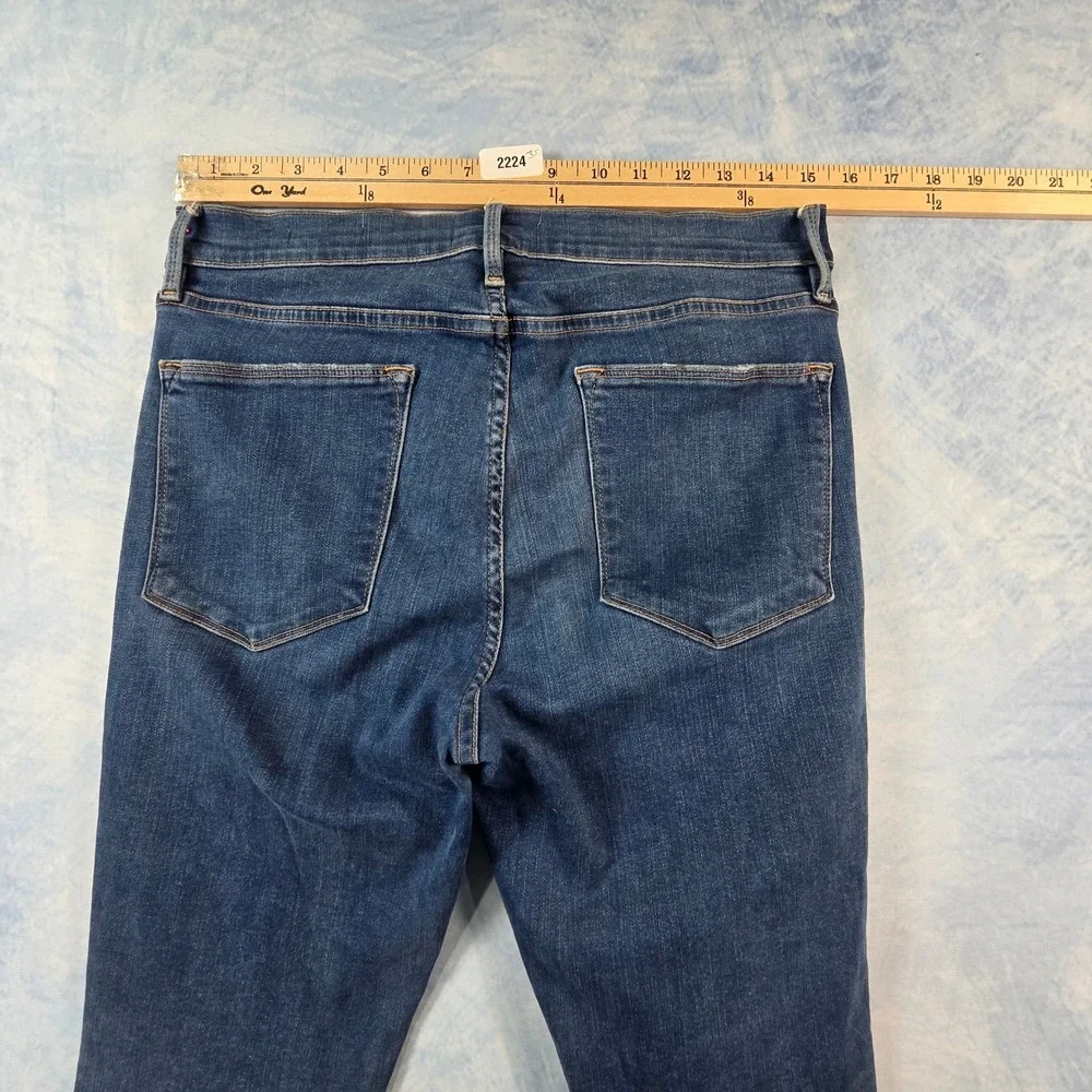 Frame Denim‎ Le High Skinny Jeans Blue Raw Released Hem Size 32 High Rise Skinny